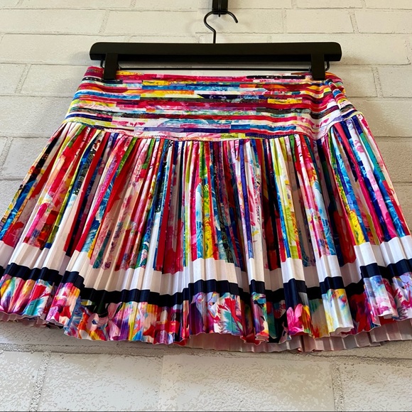 lucky in love techno stripe skirt